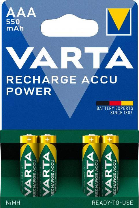 Image du produit Varta Pile micro (AAA) NiMH Ready2Us NiMH (4 pcs, AAA, 550 mAh)