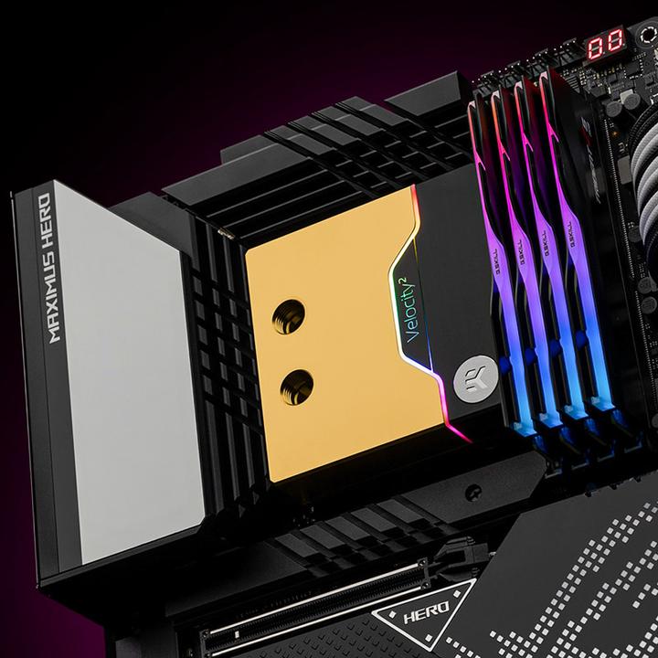 Produktbild EKWB EK-Quantum Velocity² D-RGB, 1700 - nickel + gold