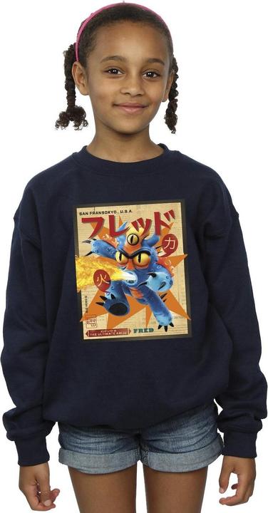 Immagine prodotto Disney Big Hero 6 Baymax Fred Newspaper Felpa Ragazze (152, 158)