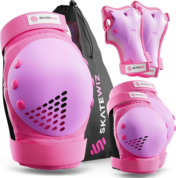 Skatewiz 6-teiliges Skate Protektoren-Set (S, Handgelenkschoner, Ellbogenschoner, Knieschoner, 6 Stück)