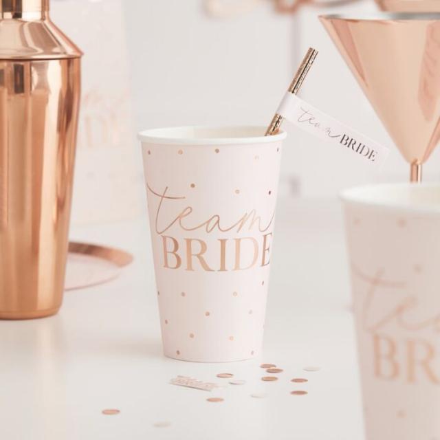 Immagine prodotto Ginger Ray Bicchieri di carta grandi del Team Bride (8 x)