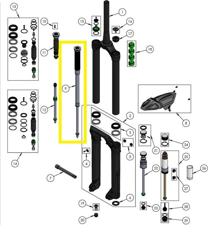 Actual product image DVO Damper Cartridge, Onyx 38 D1