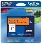 Produktbild Brother TZB51 24 Schwarz AUF Orange (2.40 cm, Orange, Schwarz)