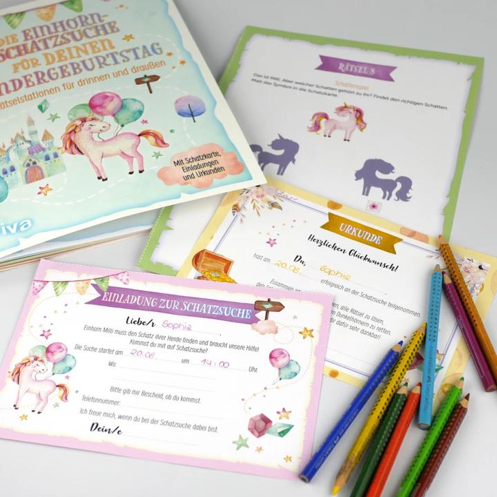 Produktbild Die Einhorn-Schatzsuche/-Schnitzeljagd für deinen Kindergeburtstag (Deutsch, 2022)