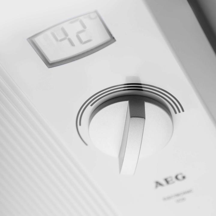 Produktbild AEG Haustechnik DDLE LCD 27 kW Elektronischer Durchlauferhitzer, gradgenaue Temperaturwahl mit LC-Display