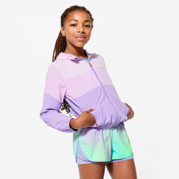 Produktbild Domyos Trainingsjacke Kinder leicht atmungsaktiv - lila (8, 9, 10)