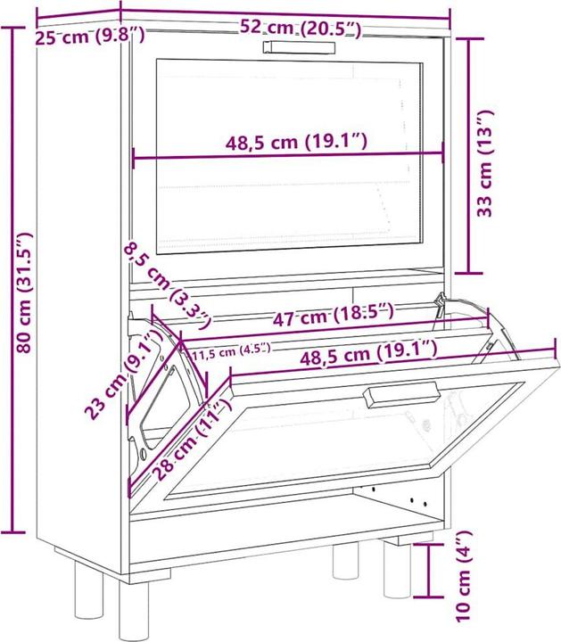 Image du produit VidaXL Martha (52 x 25 x 80 cm)
