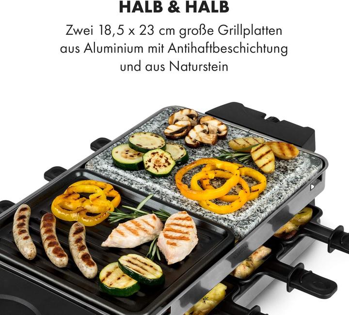 Image du produit Klarstein 2 en 1 : plaque de cuisson en aluminium & plaque en pierre naturelle