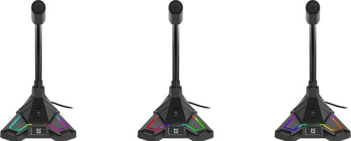 Actual product image Defender MICROPHONE 3.5 mm jack PITCH GMC 200 LED STREAMING