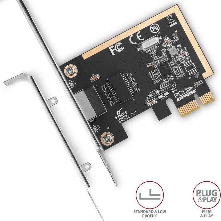 Produktbild Axagon PCEE-GRF PCI-Express Gigabit Ethernet Realtek 8111F + LP (Mini PCI Express)