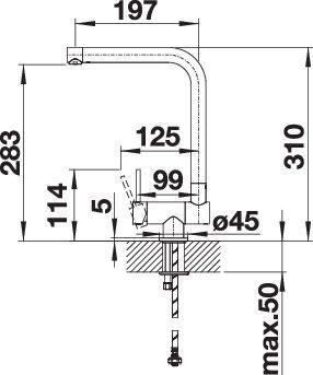 Produktbild Blanco Laressa-F Hebel links
