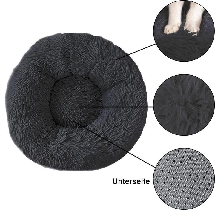 Actual product image Intirilife Pet Bed in Grey Diameter 100 cm (Cat, Dog)