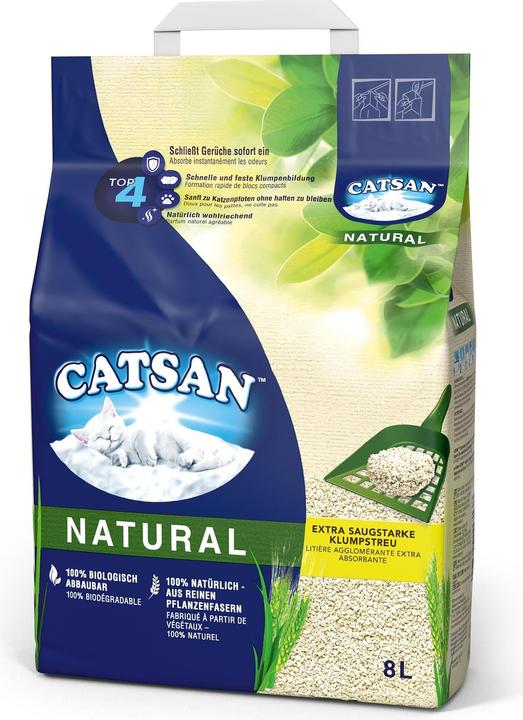 Produktbild Catsan Natural (Klumpend, Biologisch abbaubar, Neutralisierend, 4.68 kg)