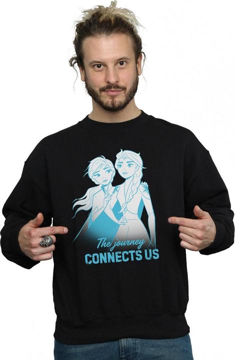 Actual product image Disney Mens Frozen 2 Elsa and Anna The Journey Connects Us Sweatshirt (XXL)