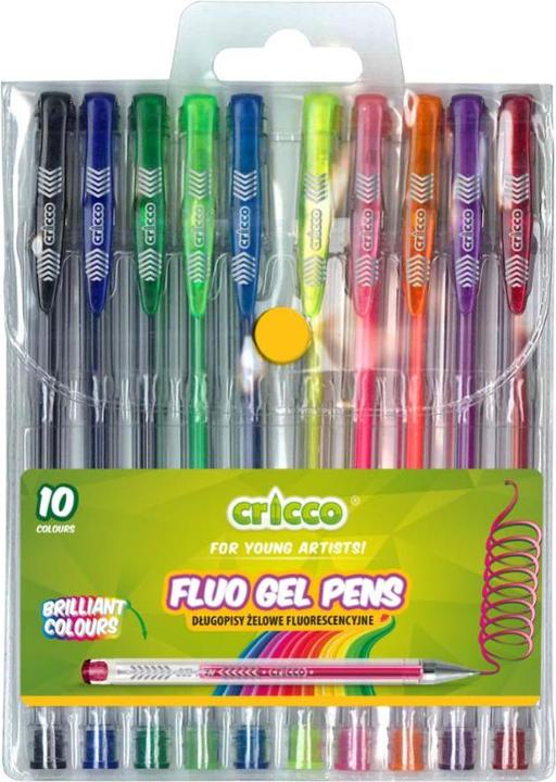 Actual product image Cricco Fluoreszierende Gelstifte 10 Farben (10 colours, 10 x)