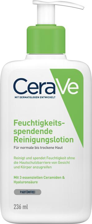 CeraVe Feuchtigkeitsspendende Reinigungslotion für Gesicht und Körper (Reinigungslotion, 236 ml)