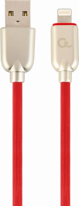 Gembird USB 2.0 (AM/8-pin lightning M) 2m oplot gumowy czerwony (2 m, USB 2.0)