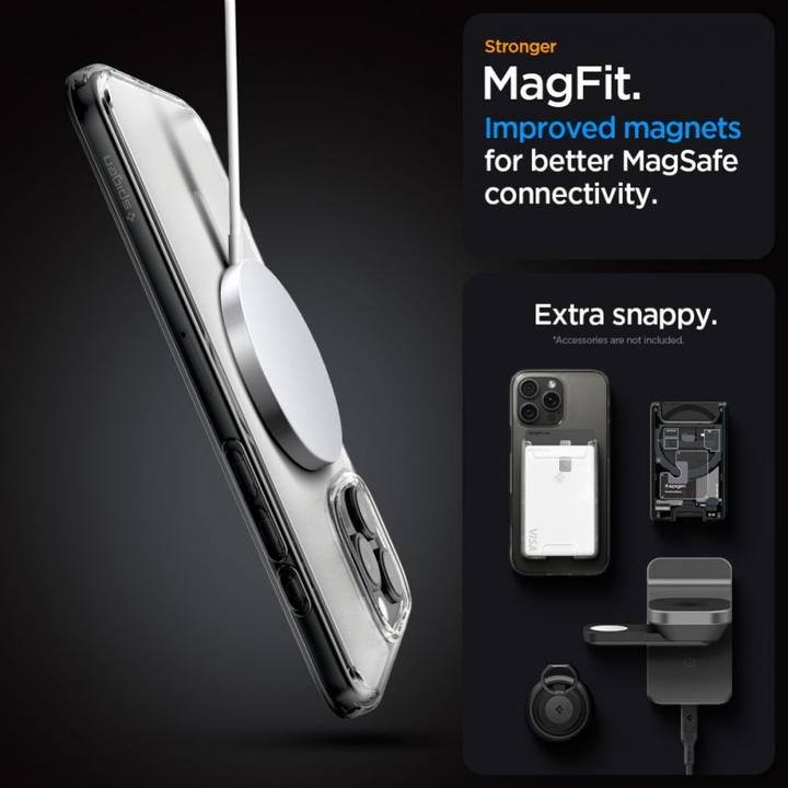 Actual product image Spigen Ultra Hybrid MAG iPhone 16 Pro Max MagSafe frost clear ACS08002 (Apple iPhone 16 Pro Max)