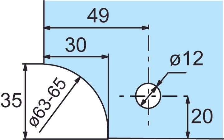 Actual product image effeff Glass door hinges
