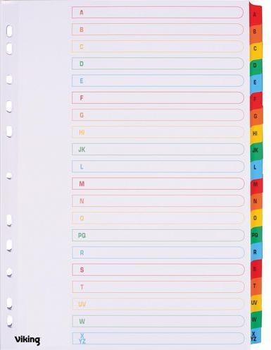 Office Depot Register A4 20-teilig Mehrfarbig A-Z Presspappe