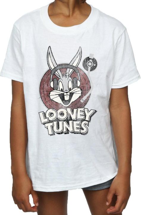 Actual product image Looney Tunes Girls Bugs Bunny Circle Logo Cotton T-Shirt (152, 158)