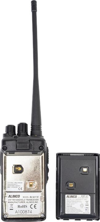 Produktbild Alinco Tragbares UKW-Radio PNI DJ-A-11-E, 136-174 MHz, VOX, Squelch, Compander, 1500-mAh-Akku, CTCSS