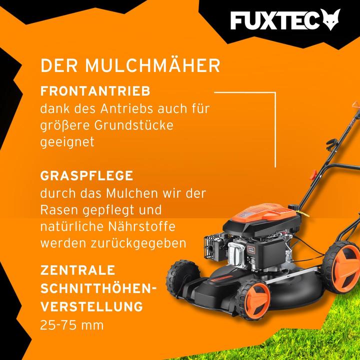 Actual product image Fuxtec Petrol lawn mower FX-RM51SA96 Mulching mower with drive (Petrol)