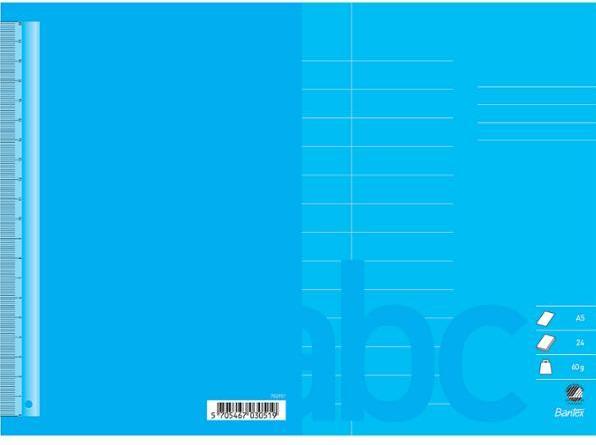 Produktbild Bantex Schreibheft, a5, 13 Zeilen (14,5 mm), blau, 25 Stück.