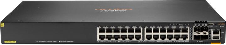Actual product image HPE CX 6200F Class-4 PoE 4SFP+ Switch CH en (28 Ports)
