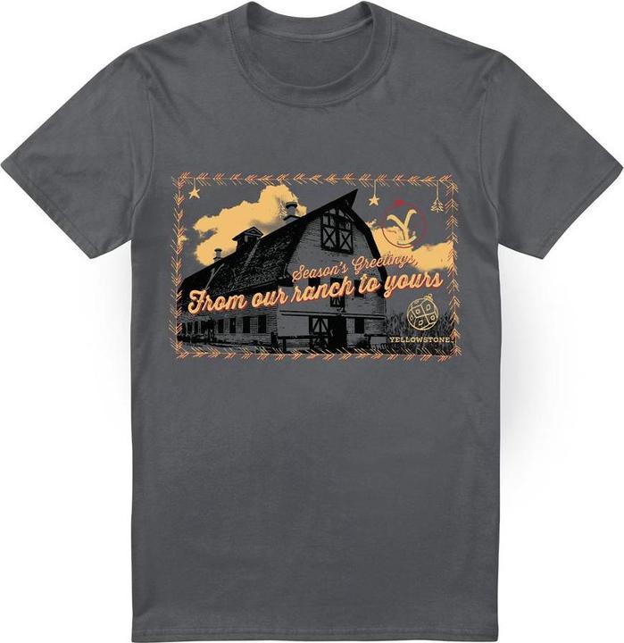 Actual product image Yellowstone Mens Seasons Greetings From The Christmas T-Shirt (4XL)