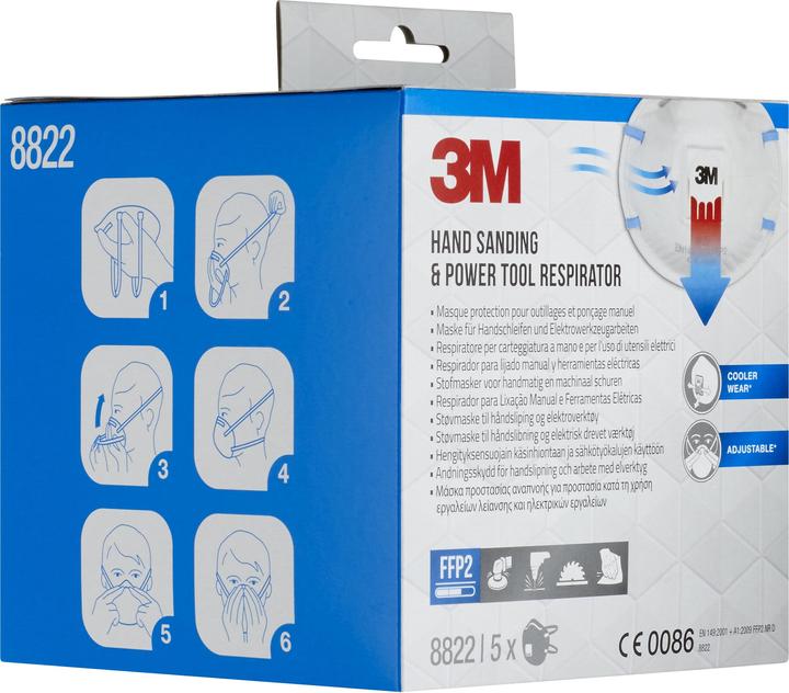 Image du produit 3M Masque à particules 8822 PRO5 (FFP2, 5 x)