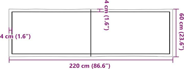 Produktbild VidaXL Aneta (220 x 60 x 4 cm)