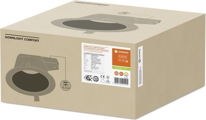 Produktbild Ledvance Downlight Comfort 205 20W 3CCT 3xLichtfarben Ip54Wt (Weiss, Warmweiss, 16 cm, Indoor)