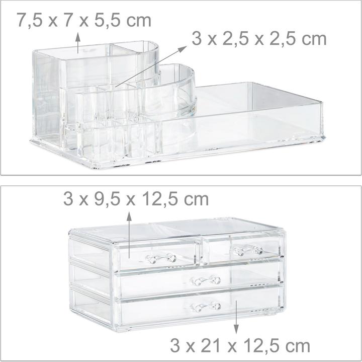Actual product image Relaxdays Makeup Organizer with 4 Drawers