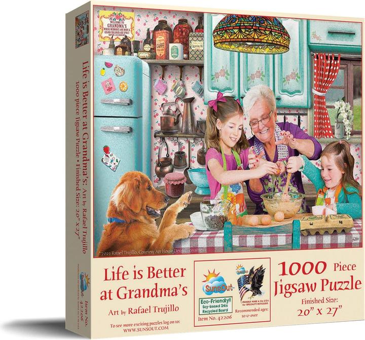 Actual product image Sunsout Puzzle 1000 pieces Life is Better at Grandma's (1000 pieces)