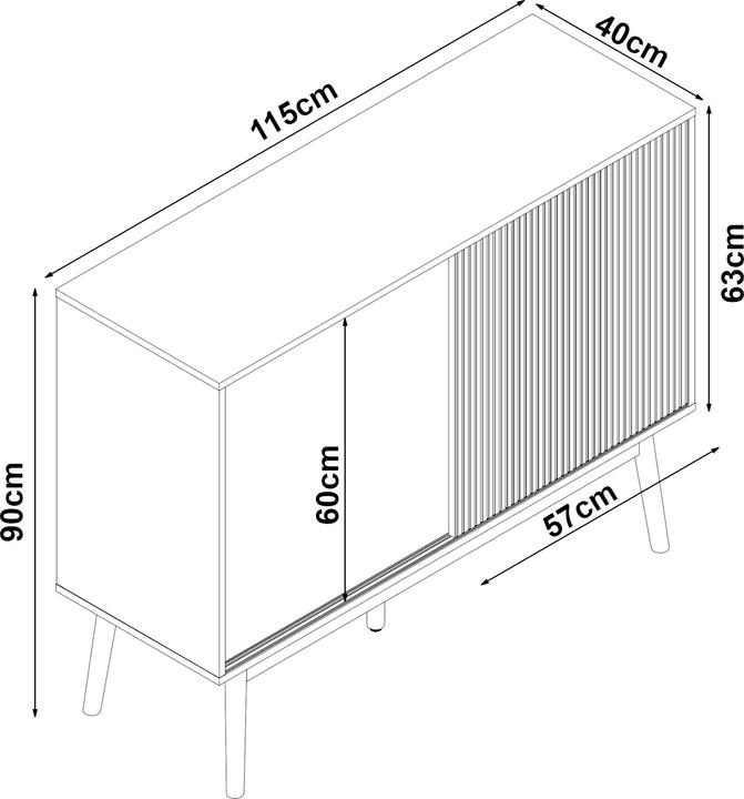 Produktbild En.Casa Landskrona (115 x 40 x 90 cm)