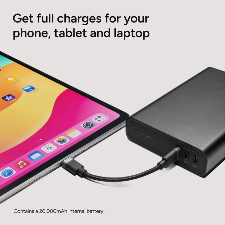 Immagine prodotto mophie Powerstation Pro Schnellladegerät Powerbank 20.000mAh Schwarz (20000 mAh, 45 W)