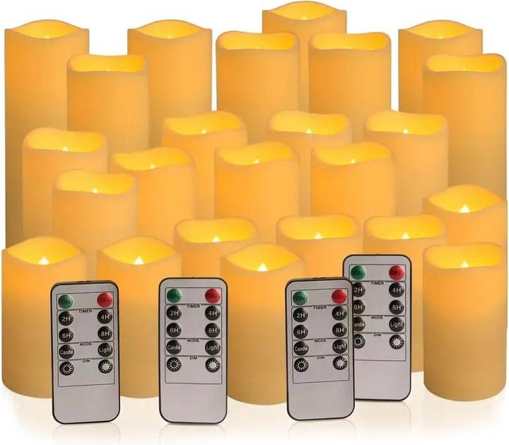 Produktbild Cbx 24 Stück Flammenlose LED Kerzen mit Fernbedienung und Timer Funktion (24 x)