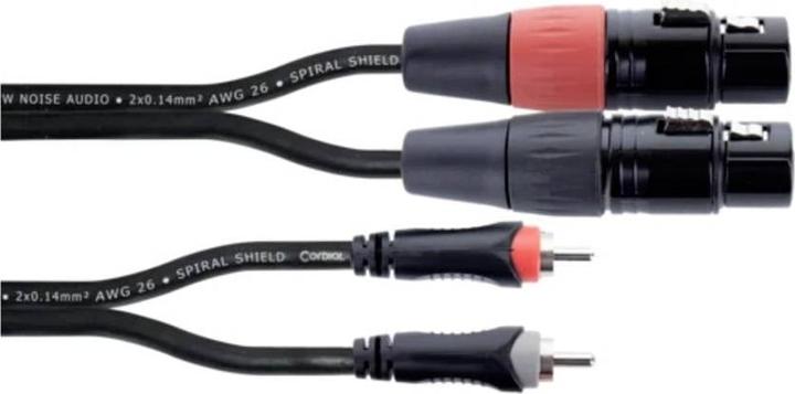 Cordial EU 1,5 FC XLR Verbindungskabel (2x XLR-Buchse 3 polig - 2x Cinch-Stecker (1.50 m)