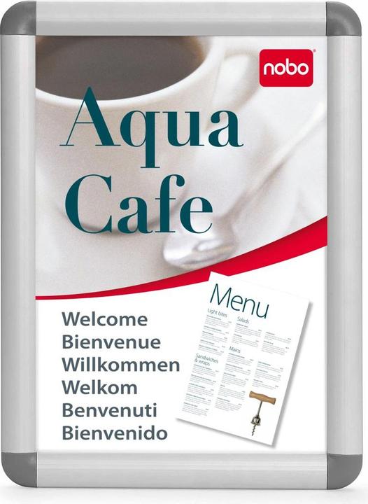 Actual product image Kensington NOBO poster frame 500 x 700 mm, including mounting set 32 mm silver anodized aluminum frame (500 x 700 mm)
