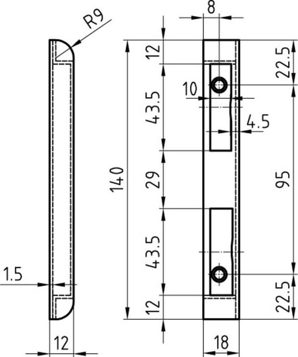 Produktbild Glutz Kappenschliessbleche B-1102 (Schliessblech)