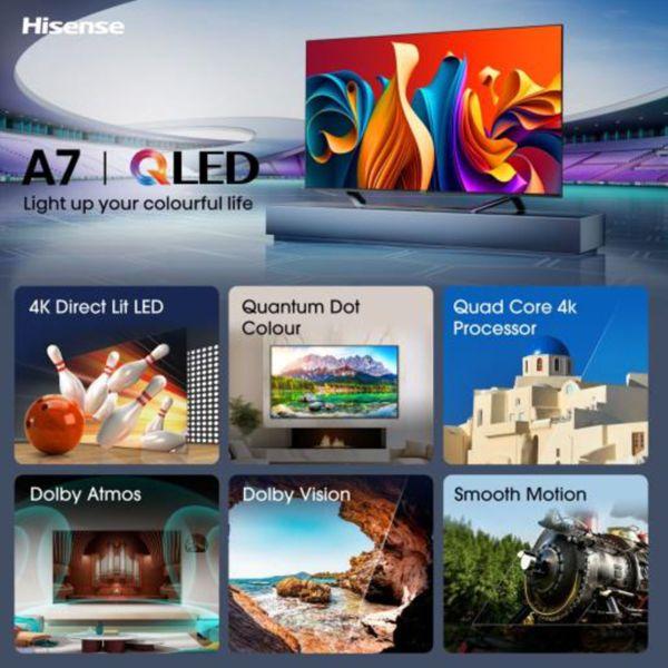 Produktbild Hisense TV TV 50A7NQ 50" 4K, QLED, 60Hz (50", QLED, 4K, 2024)