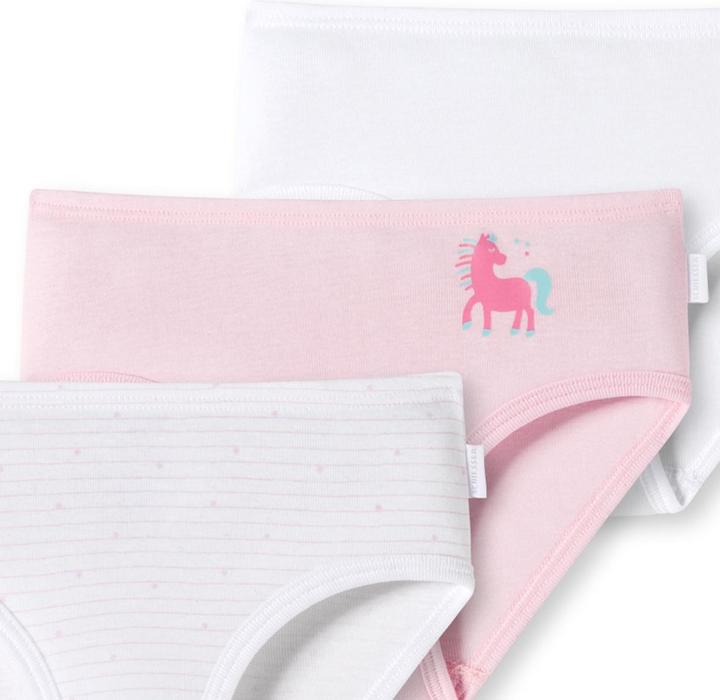 Immagine prodotto Schiesser 3 confezioni di slip / mutande per bambine in cotone biologico a coste sottili (92, confezione da 3)