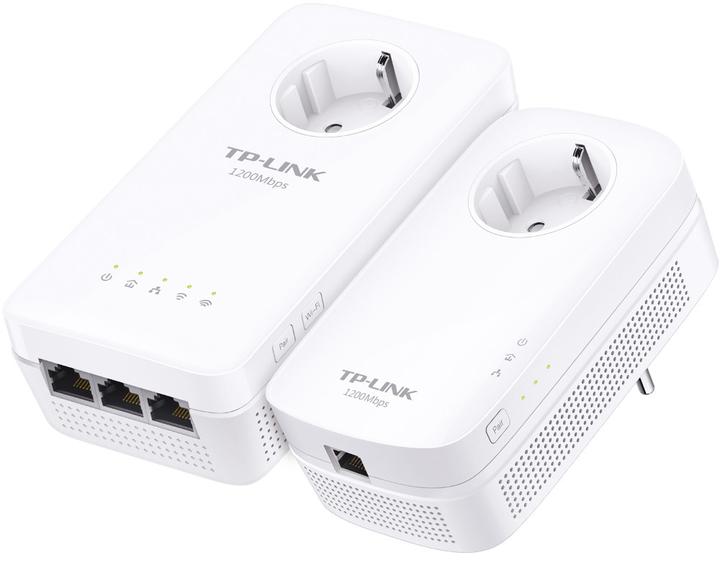 TP-Link AV1200 GigabitPowerline ac WLAN KIT mit Frontsteckdose bis zu 1200Mbit/s Powerline Datenrate Line... (1200 Mbit/s)