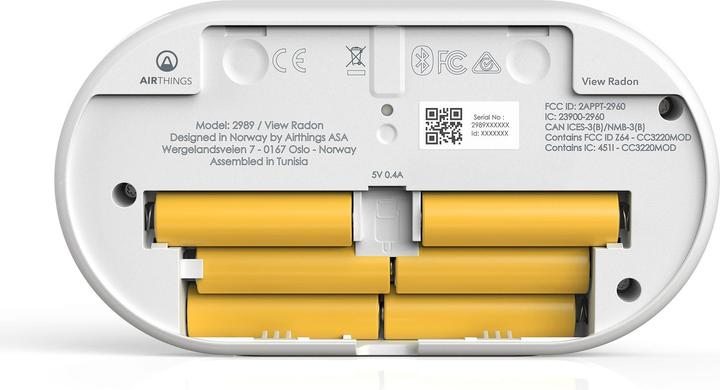 Actual product image Airthings View radon