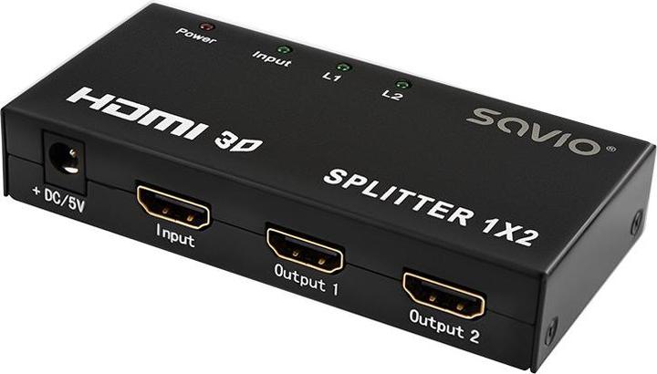 Actual product image Savio CL-42 video splitter HDMI 2x HDMI