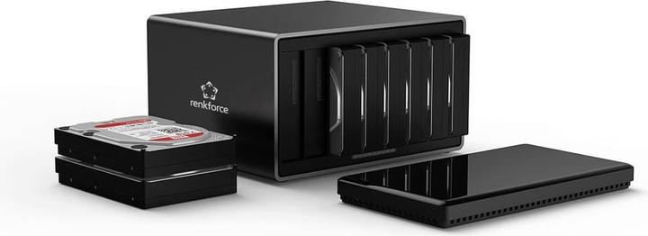 Immagine prodotto Renkforce RF-6647854 8.9 cm (3.5 Zoll) Festplattengehäuse 8 Bay 3.5 Zoll USB-A ( (3.5")