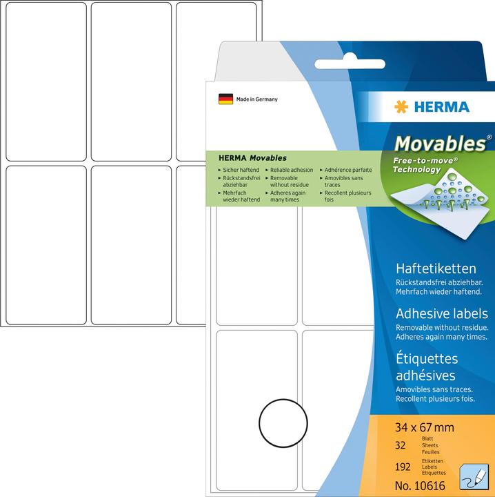 Actual product image Herma Removable multi-purpose labels