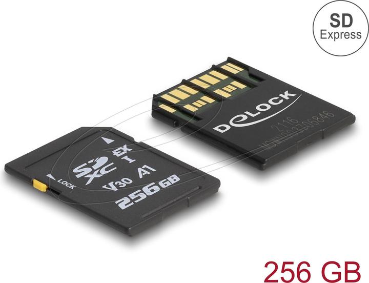 Actual product image Delock SD Express memory card 256 GB (256 GB, SD, U3, UHS-I)