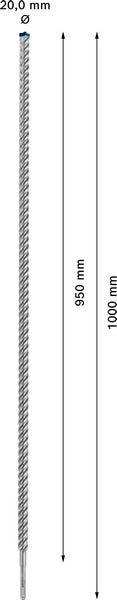 Immagine prodotto Bosch Professional Zubehör Trapano a percussione Expert SDS plus-7X, 20 x 950 x 1000 mm (fino a 20 millimetri)